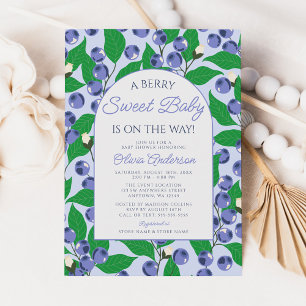 Berry Sweet Blueberry Arch Baby Shower Invitation