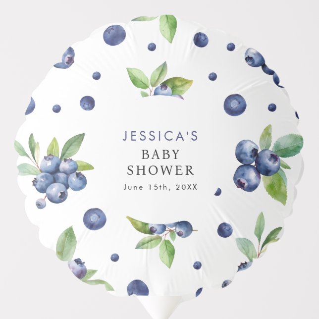 Berry Sweet Blueberry Baby Shower Balloon (Front)