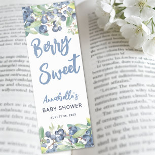 Berry Sweet Blueberry Baby Shower Bookmarks
