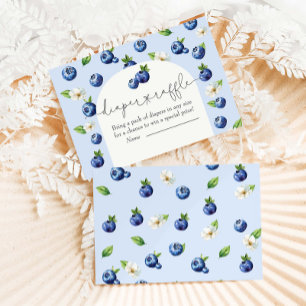 Berry Sweet Blueberry Baby Shower Diaper Raffle Enclosure Card