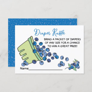 Berry Sweet Blueberry Baby Shower Diaper Raffle Invitation