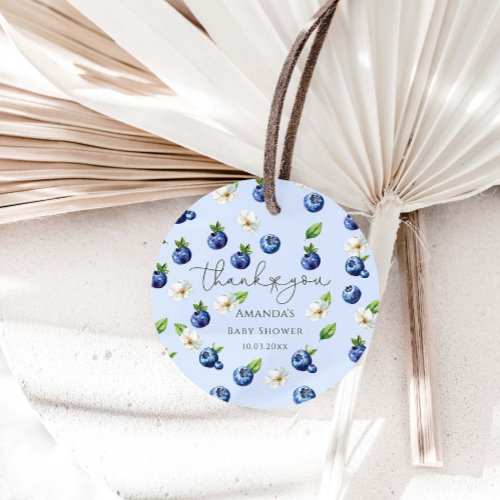 Berry Sweet Blueberry Baby Shower Favor Tags