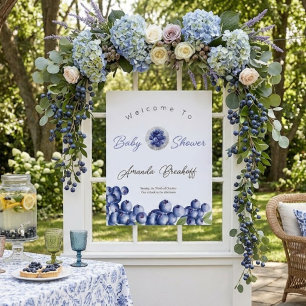 Berry Sweet Blueberry Baby Shower Foam Board