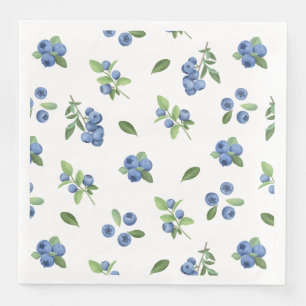 Berry Sweet Blueberry Baby Shower  Paper Dinner Napkins