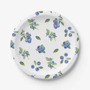 Berry Sweet Blueberry Baby Shower Paper Plates