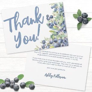 Berry Sweet Blueberry Baby Shower Thank You Card