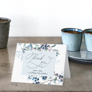 Berry Sweet Blueberry Baby Shower Thank You Card