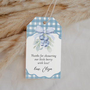 Berry Sweet Blueberry Baby Shower Thank You Favor Gift Tags