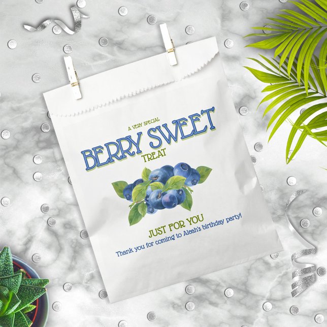 Berry Sweet Blueberry Birthday Party Favor Bag (Creator Uploaded)