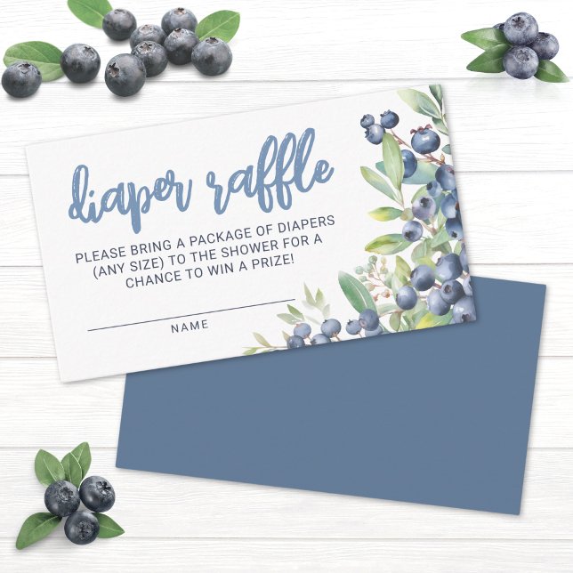 Berry Sweet Blueberry Diaper Raffle Enclosure Card (Berry Sweet Blueberry Diaper Raffle Enclosure Card)