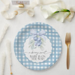 Berry Sweet Blueberry Gingham Baby Shower Paper Plates<br><div class="desc">Serve treats in sweet style with these Berry Sweet Blueberry Gingham Baby Shower Paper Plates. Featuring charming blueberries and classic gingham,  they’re perfect for a cozy,  berry-themed baby shower celebration.</div>