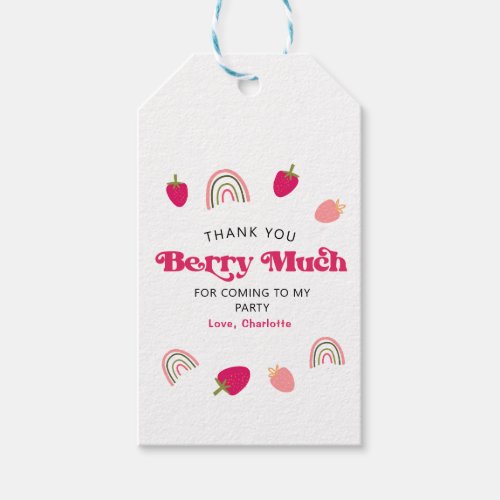 Berry Sweet Boho Rainbow Thank You Favors  Gift Tags