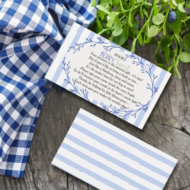 Berry Sweet Book Request boy Enclosure Card (Berry Sweet Book Request boy Enclosure Card)