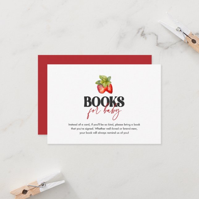 Berry Sweet Books for Baby  Card (Front/Back In Situ)
