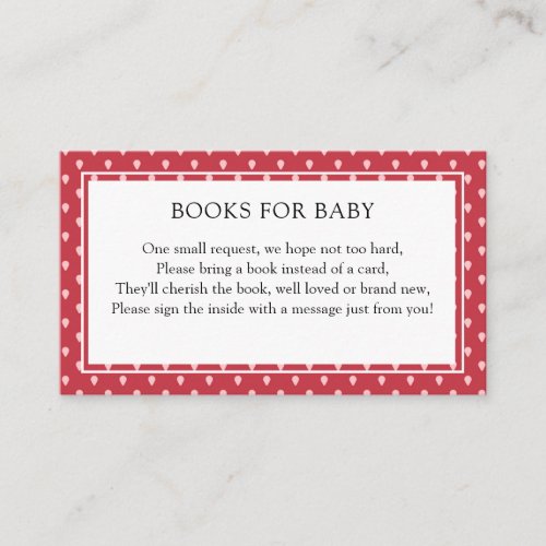 Berry Sweet Books For Baby Enclosure Card