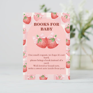 Berry Sweet Books for Baby Request Card