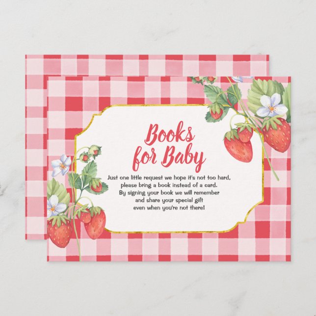 Berry Sweet Books for baby strawberry Postcard (Front/Back)