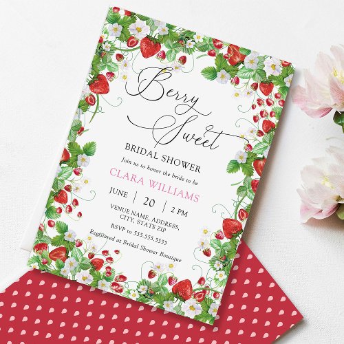 Berry Sweet Bridal Shower Invitation