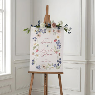 Berry Sweet Bridal Shower Wild Berries & Flowers Foam Board