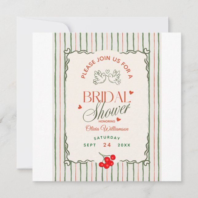 Berry Sweet Bridal Shower Wild Berries Save The Date (Front)