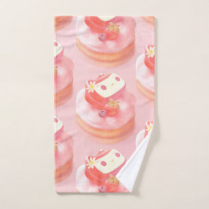 Berry Sweet: Bunny Girl Strawberry Tart Bath Towel Set