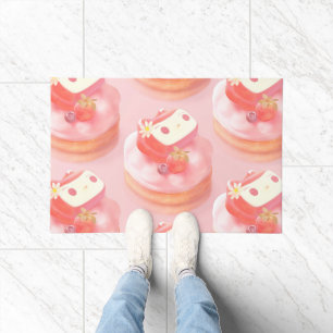 Berry Sweet: Bunny Girl Strawberry Tart Doormat