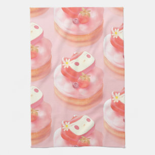 Berry Sweet: Bunny Girl Strawberry Tart Kitchen Towel