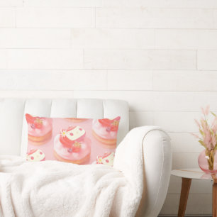 Berry Sweet: Bunny Girl Strawberry Tart Lumbar Pillow