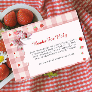 Berry Sweet Checkered Coquette Books for Baby Enclosure Card