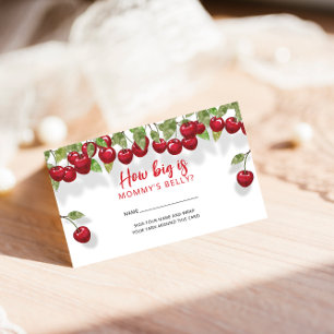 Berry Sweet Cherry How Big is Mommy's Belly Enclosure Card