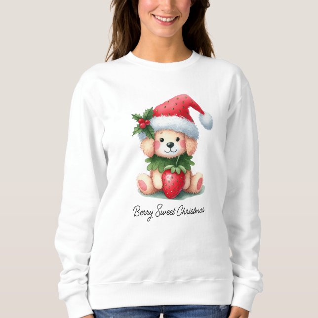 Berry Sweet Christmas Puppy Sweater (Front)
