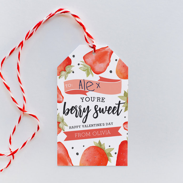 Berry Sweet | Classroom Valentine's Day                    Gift Tags