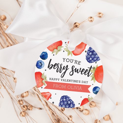 Berry Sweet  Classroom Valentines Day Tags