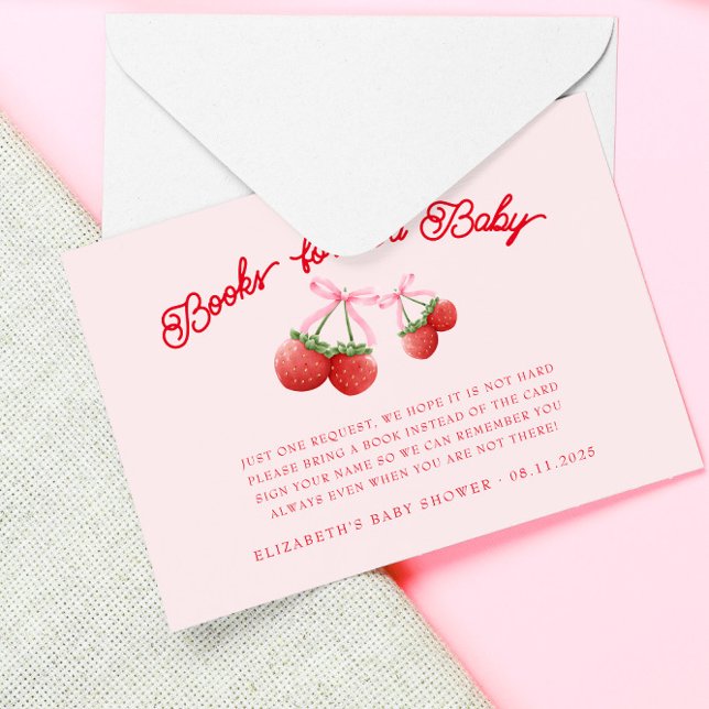 Berry Sweet Coquette Books for Baby Enclosure Card (Creator Uploaded)