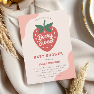 Berry Sweet Cute Baby Shower Invitation