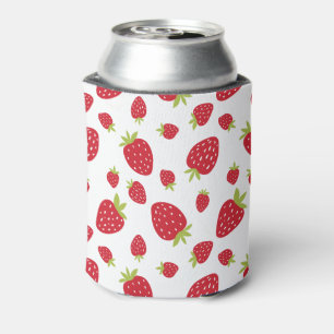 Berry Sweet Cute Strawberry Pattern Birthday Can Cooler