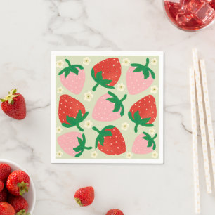 Berry Sweet Delights Olive Green Napkins