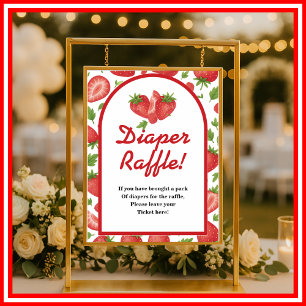 Berry Sweet Diaper Raffle Sign
