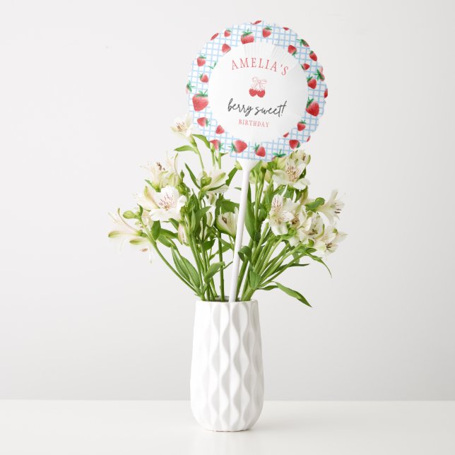 Berry Sweet First Birthday  Balloon (Vase)