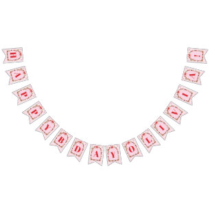 Berry Sweet First Birthday Bunting Flags