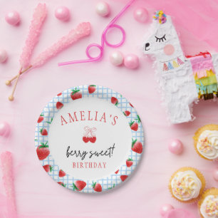 Berry Sweet First Birthday Paper Plates