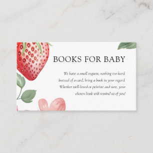 Berry Sweet Floral Baby Shower Books For Baby Enclosure Card