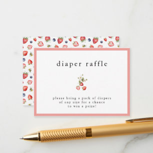 Berry Sweet Girl Baby Shower Diaper Ruffle Enclosure Card