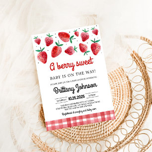 Berry Sweet Girl Baby Shower Invitation