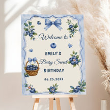 Berry Sweet Girl's Blueberry Birthday Welcome