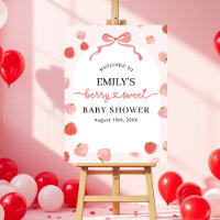 Berry Sweet Girl's Strawberry Baby Shower Welcome