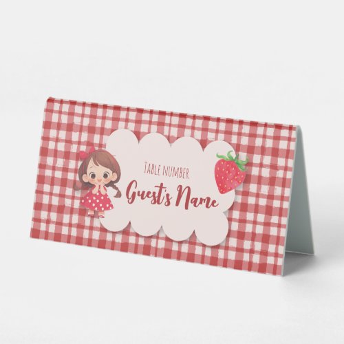 Berry Sweet Guests Name Table Tent Sign