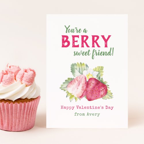 Berry Sweet Kids Classroom Valentines Cards