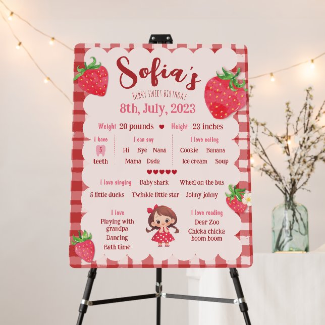 Berry Sweet Little Girls' Information Foam Boards (In Situ (Stand))