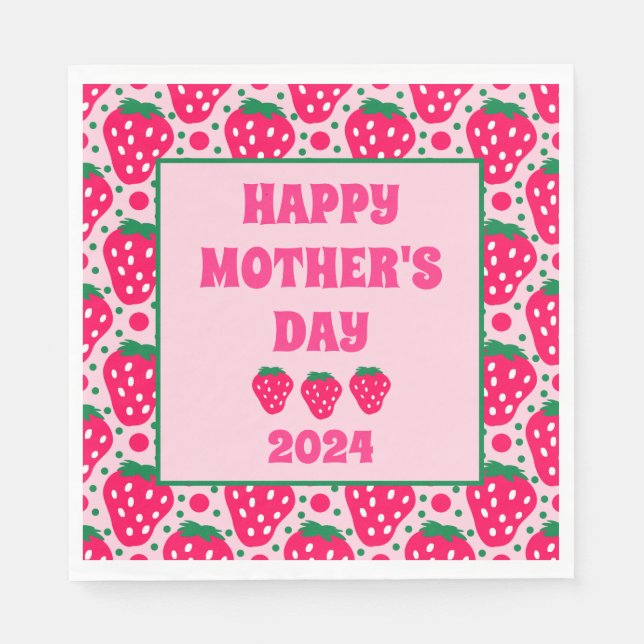 Berry Sweet Mother's Day Brunch Party  Napkins (Front)